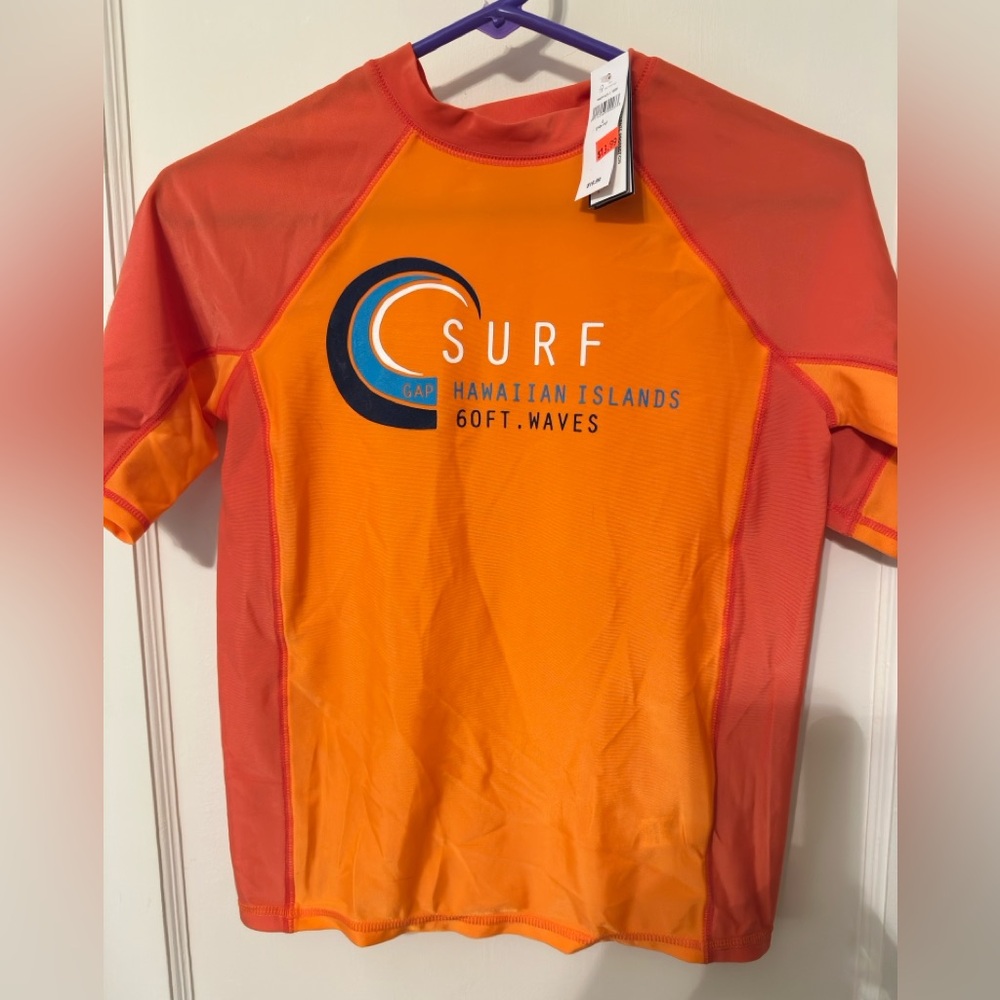 GAP Kids Orange and Red Surf Rash Guard for boys